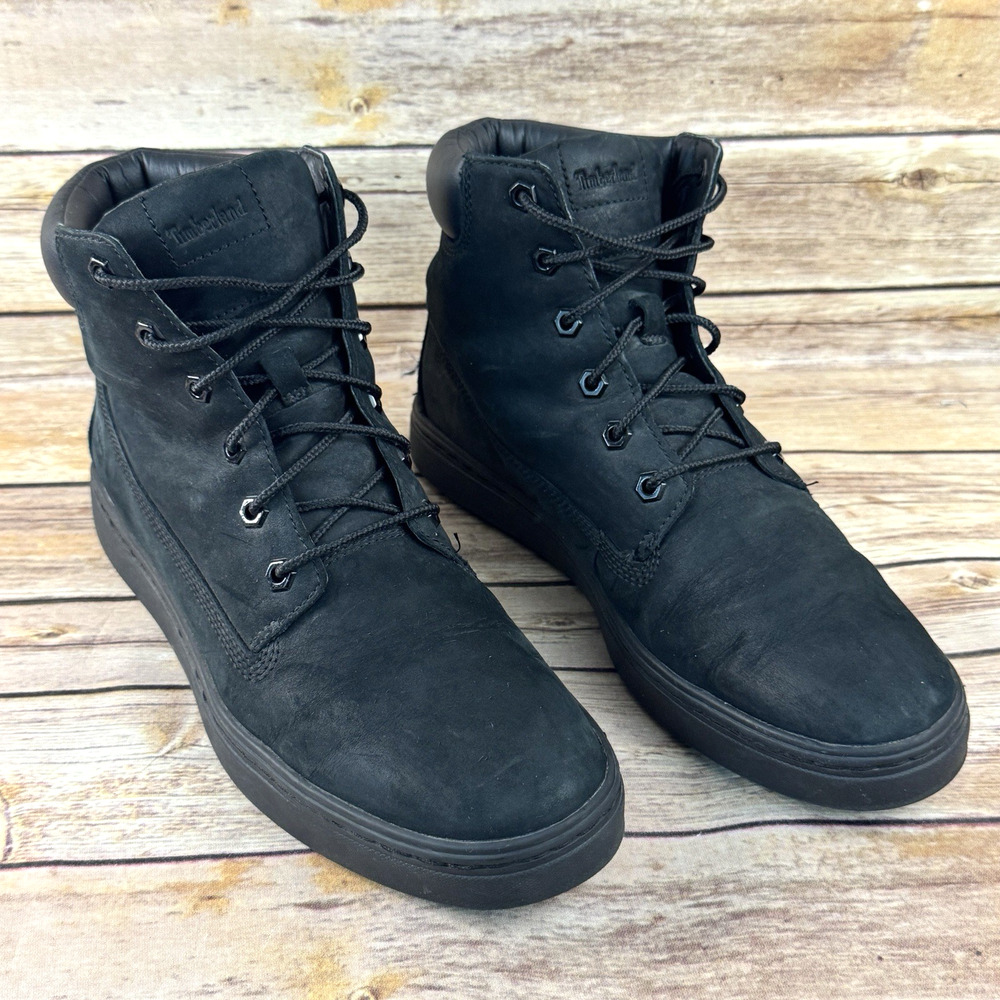 Timberland Womens Black Nubuck Leather Londyn Lace Up Boots Size 10